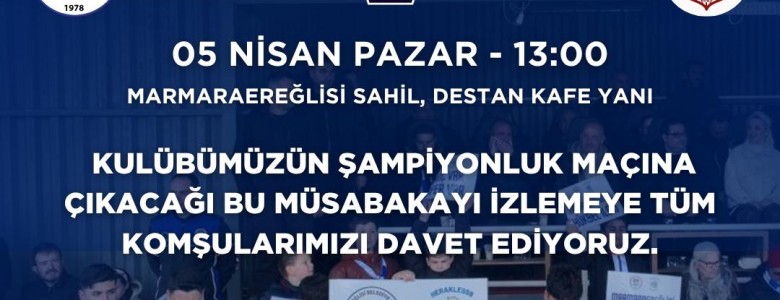 Marmaraereğlisi’nde Tarihi Gün: Taraftar Yasağına Karşı “Sahilde Dev Ekran” Formülü!