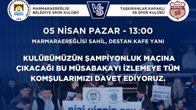 Marmaraereğlisi’nde Tarihi Gün: Taraftar Yasağına Karşı “Sahilde Dev Ekran” Formülü!