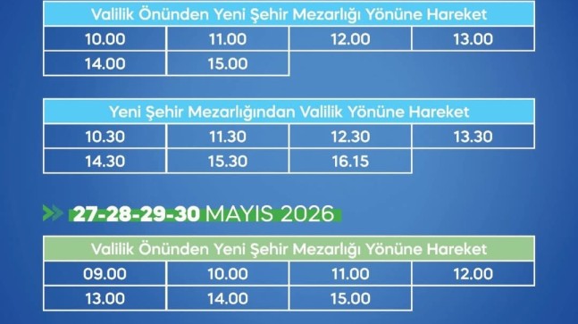 Tekirdağ Büyükşehir Belediyesi’nden Bayramda Ücretsiz Mezarlık Servisi
