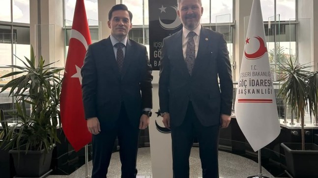 AK PARTİ TEKİRDAĞ MİLLETVEKİLİ MESTAN ÖZCAN’DAN GÖÇ İDARESİ BAŞKANI YAZICI’YA ZİYARET