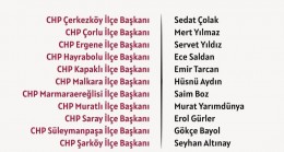 CHP’nin, Yeni ilçe Başkanları Belli Oldu!