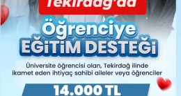 CHP’li Tekirdağ Büyükşehir Belediyesi, Üniversite Öğrencilerine 14.000 TL Eğitim Desteği Veriyor!