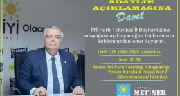 İYİ Parti’yi, Tekirdağ’da Bitiren Gökhan Metiner, Tekrardan İl Başkan Adayı Oluyor!
