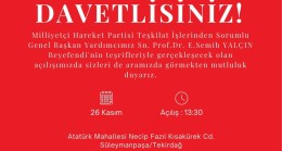 MHP Tekirdağ İl Başkanlığı Yeni İl Binası Açılıyor!