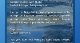 Süleymanpaşa’da Su Krizi Tepkisi: “Bedelini Halk Ödüyor”