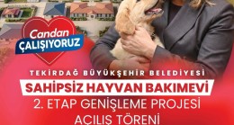 Tekirdağ’da Can Dostlar İçin Büyük Adım: Sahipsiz Hayvan Bakımevi 2. Etap Açılışı Yapılıyor
