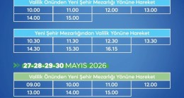 Tekirdağ Büyükşehir Belediyesi’nden Bayramda Ücretsiz Mezarlık Servisi