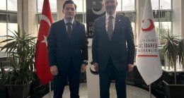 AK PARTİ TEKİRDAĞ MİLLETVEKİLİ MESTAN ÖZCAN’DAN GÖÇ İDARESİ BAŞKANI YAZICI’YA ZİYARET