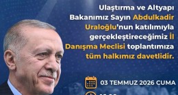 BAKAN URALOĞLU TEKİRDAĞ’A GELİYOR! AK PARTİ İL DANIŞMA MECLİSİ YARIN TOPLANIYOR