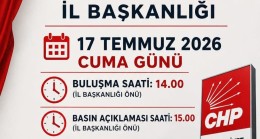 CHP TEKİRDAĞ İL BAŞKANLIĞI’NDAN BASIN AÇIKLAMASI DAVETİ!