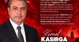 Kemal Kasırga, YENİ Parti Süleymanpaşa ilçe Başkan Adaylığını Açıkladı!