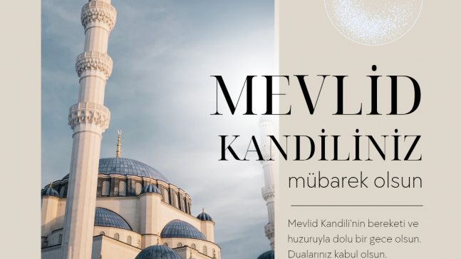 Ak Parti Marmaraereğlisi ilçe Başkanı Sn. Muhammet Gökmen’den, Mevlid Kandili Kutlama Mesajı!