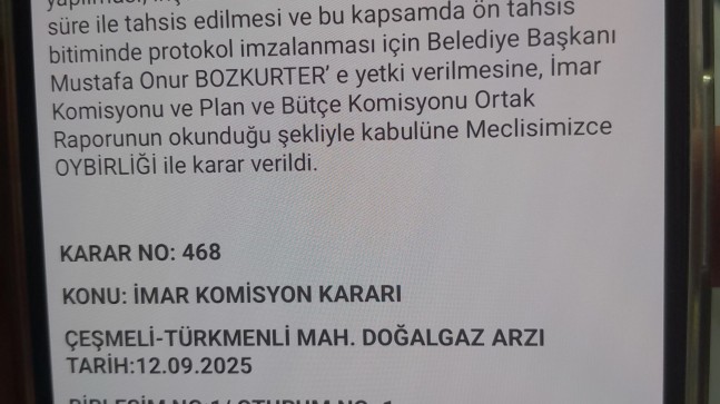 Çeşmeli ve Türkmenli Mahallelerine Doğal Gaz Geliyor!