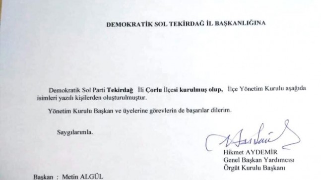 Artık Çorlu’da DSP’de Var!