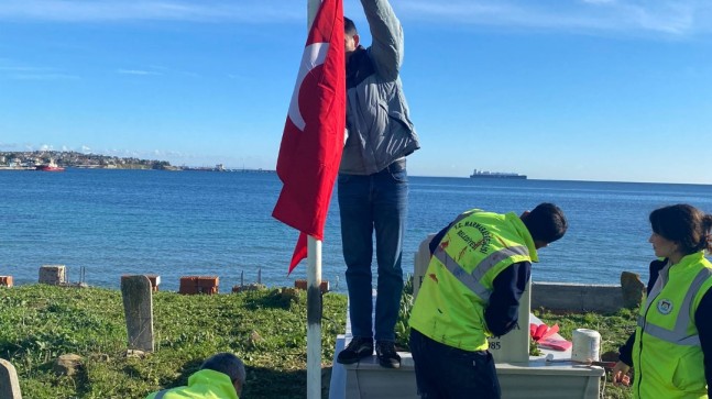 Marmaraereğlisi Belediyesi Ekipleri, Şehit Hasan Albayrak’ın Mezarında Düzenleme Çalışması Yaptı! 