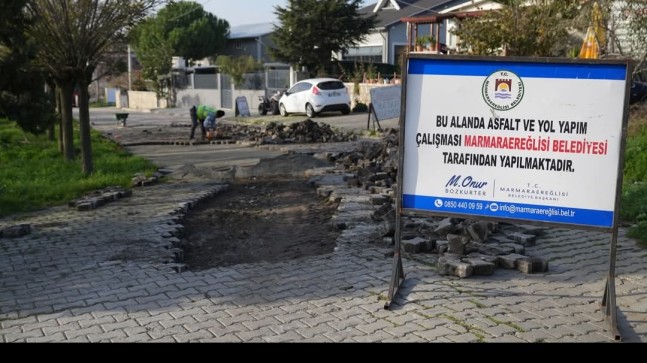 CHP’li Marmaraereğlisi Belediyesi Kilit Taşı Tamiratı Çalışmalarına Devam Ediyor!