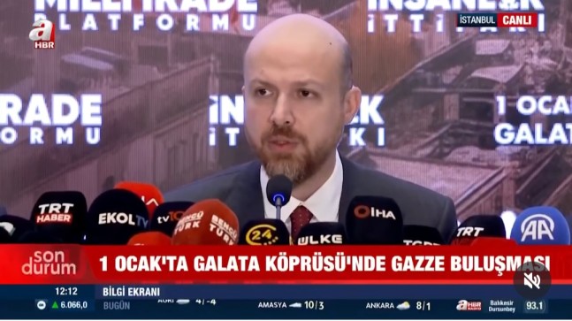 Necmeddin Bilal Erdoğan, Dünya Mazlumlarına Destek İçin Herkesi 1 Ocak’ta Galata Köprüsü’nde Buluşmaya Davet Etti!
