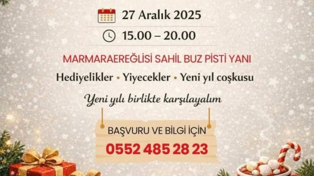 Marmaraereğlisi’nde Yeni Yıl Coşkusu: Yeni Yıl Pazarı Kapılarını Açıyor!