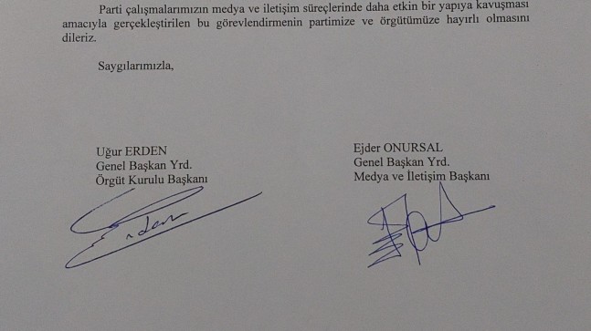 Gökhan Özçelik’e DSP Genel Merkezi’nde Üst Düzey Görev