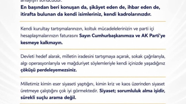 AK Partili Diktaş’tan CHP’ye Sert Eleştiri: “Kendi İçinizdeki Çöküşü Perdeleyemezsiniz”