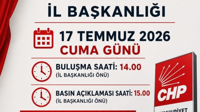 CHP TEKİRDAĞ İL BAŞKANLIĞI’NDAN BASIN AÇIKLAMASI DAVETİ!