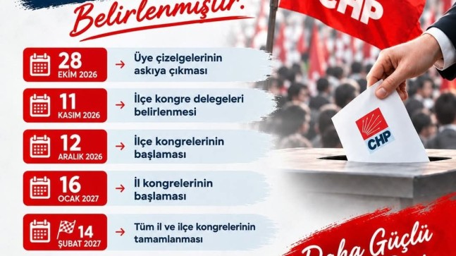 CHP Tekirdağ İl Başkanlığı Kongre Takvimini Duyurdu: Süreç 28 Ekim’de Başlıyor