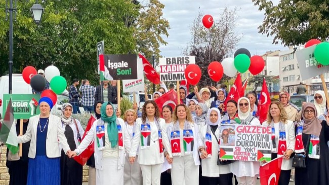 Ak Parti Tekirdağ İl Kadın Kolları Başkanlığı, Gazze İçin Sessiz Çığlık Eylemi Düzenledi!
