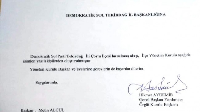 Artık Çorlu’da DSP’de Var!