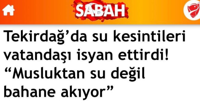 📍Tekirdağ’da Su Kesintileri Vatandaşı İsyan Ettirdi: “Musluktan Su Değil Bahane Akıyor”