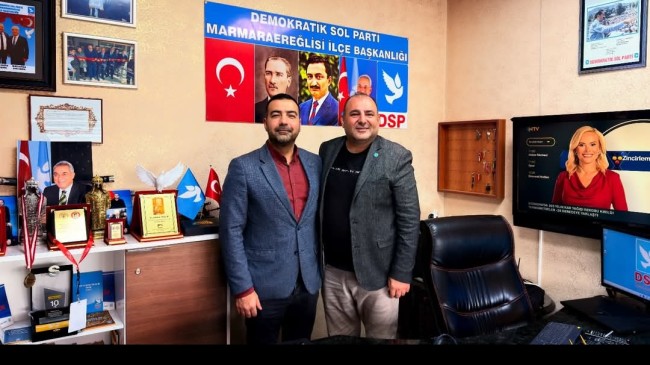 GÖKHAN ÖZÇELİK’E ANLAMLI ZİYARET! DSP VE CHP’DEN SİYASETTE NEZAKET RÜZGARI