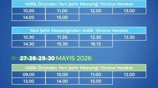 Tekirdağ Büyükşehir Belediyesi’nden Bayramda Ücretsiz Mezarlık Servisi