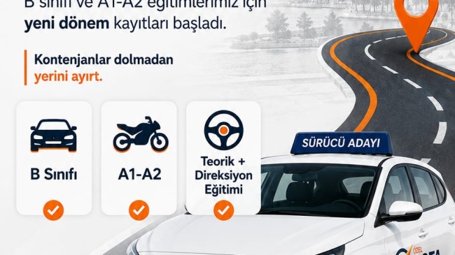 ÖZEL ROTA SÜRÜCÜ KURSU’NDA YENİ DÖNEM KAYITLARI BAŞLADI!