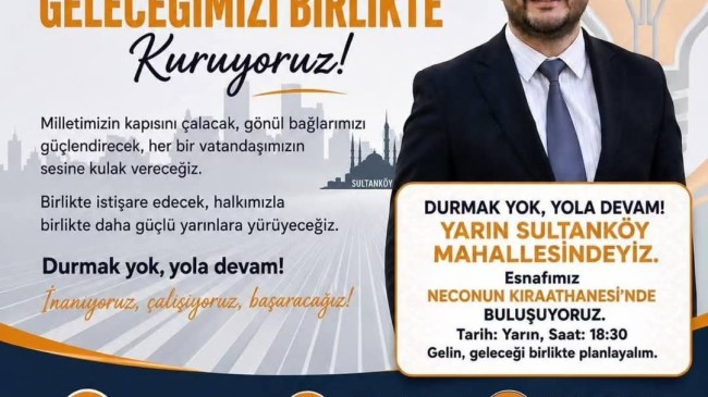 AK Parti Marmaraereğlisi İlçe Başkanlığı’ndan Sultanköy’de Vatandaş Buluşması