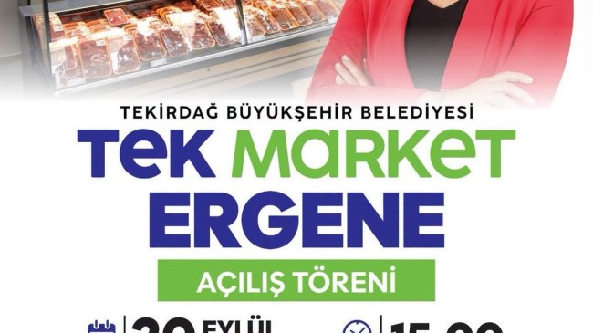 Tekirdağ Büyükşehir Belediyesi’nden Ergene’ye Yeni Hizmet: TEK Market Açılıyor 🥩🛒